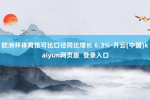 欧洲杯体育按可比口径同比增长 6.3%-开云(中国)kaiyun网页版  登录入口