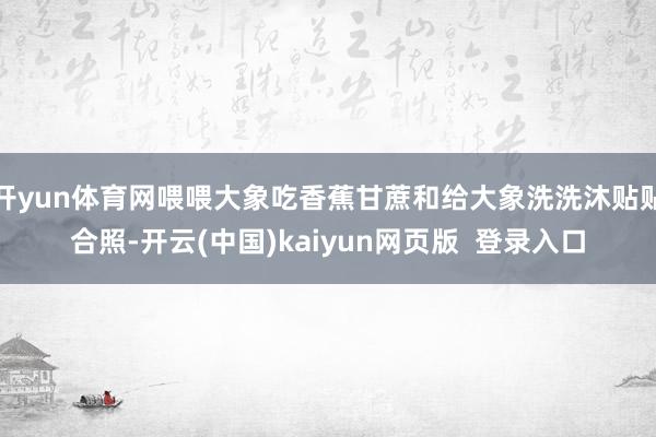 开yun体育网喂喂大象吃香蕉甘蔗和给大象洗洗沐贴贴合照-开云(中国)kaiyun网页版  登录入口