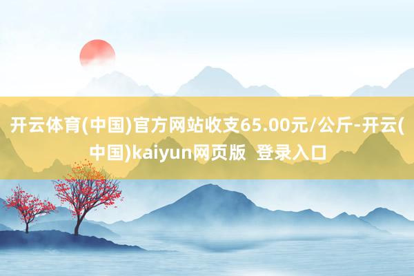 开云体育(中国)官方网站收支65.00元/公斤-开云(中国)kaiyun网页版  登录入口