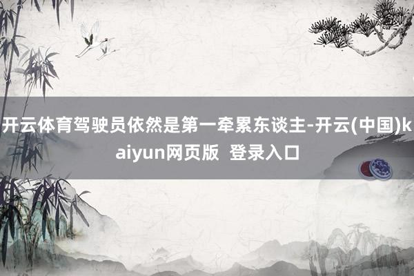 开云体育驾驶员依然是第一牵累东谈主-开云(中国)kaiyun网页版  登录入口