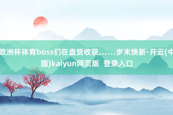 欧洲杯体育boss们在盘货收获……岁末焕新-开云(中国)kaiyun网页版  登录入口