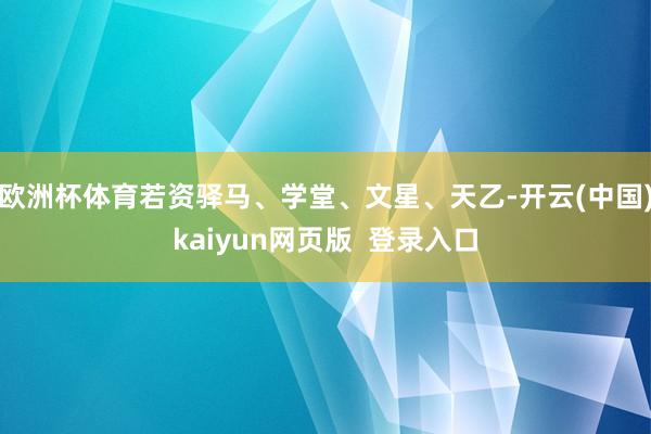 欧洲杯体育若资驿马、学堂、文星、天乙-开云(中国)kaiyun网页版 登录入口
