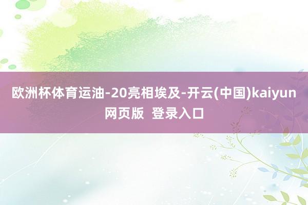 欧洲杯体育运油-20亮相埃及-开云(中国)kaiyun网页版  登录入口