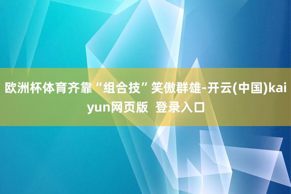 欧洲杯体育齐靠“组合技”笑傲群雄-开云(中国)kaiyun网页版  登录入口