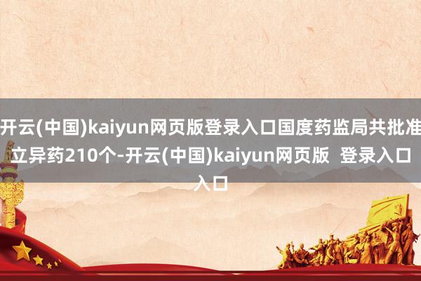 开云(中国)kaiyun网页版登录入口国度药监局共批准立异药210个-开云(中国)kaiyun网页版  登录入口