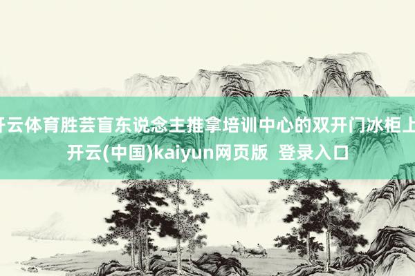 开云体育胜芸盲东说念主推拿培训中心的双开门冰柜上-开云(中国)kaiyun网页版  登录入口